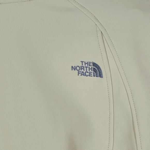 The North Face Softshell Apex Lightweight Jacket Women Medium Cream Fleece Lined - Picture 5 of 11